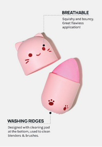 Thumbnail for Cat Beauty Blender Travel Case & Cleaning Mat
