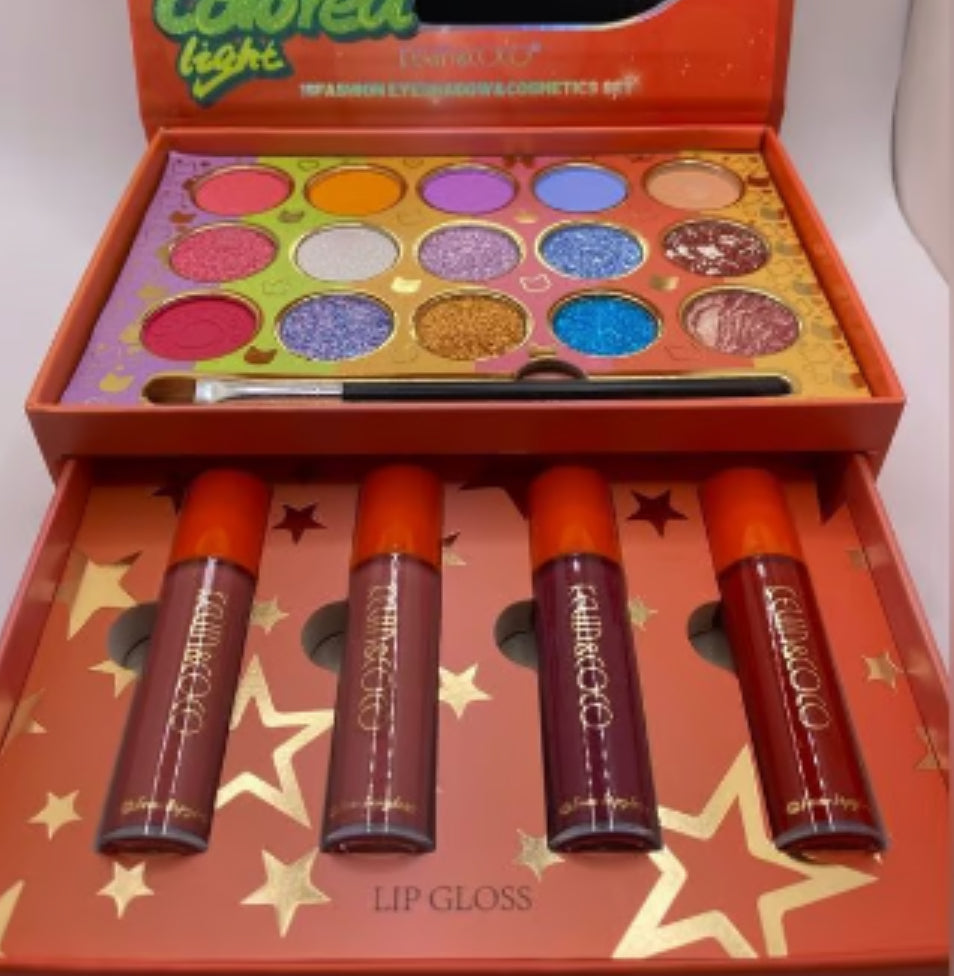 Kevin & Coco Colored Light Eyeshadow Palette & Lipgloss PR Kit