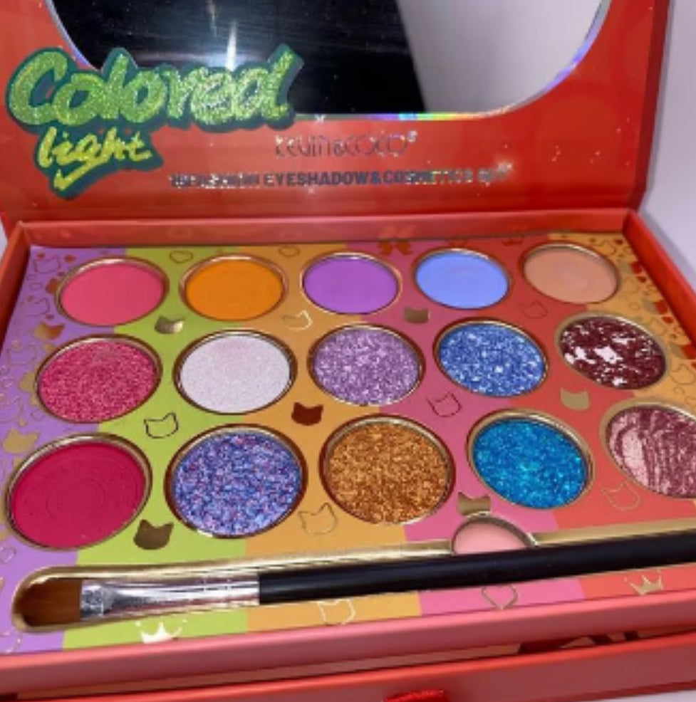 Kevin & Coco Colored Light Eyeshadow Palette & Lipgloss PR Kit