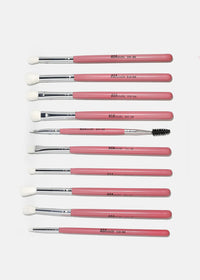 Thumbnail for Pink All About Eyes 10 Piece Makeup Brush Set + Makeup Brush Case